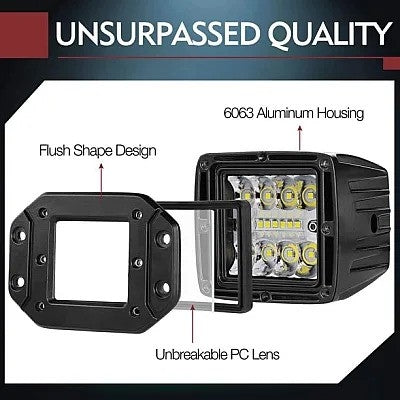 Set 2 Proiector auto 48W 4/6/4 LED 3 randuri 12/24v