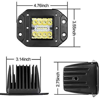 Set 2 Proiector auto 48W 4/6/4 LED 3 randuri 12/24v