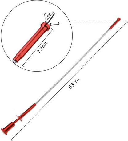 Recuperator multifunctional flexibil tija cu magnet, gheara si Led 615 mm