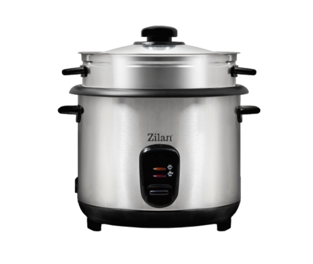 Aparat de gatit Zilan 2 in 1 pentru gatit orez si alimente la abur, capacitate 1.5L, 500W, sistem anti-alunecare