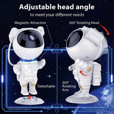 Astronaut Proiector Galaxy LED, Proiectii Constelatii, Multicolor, Lampa Veghe
