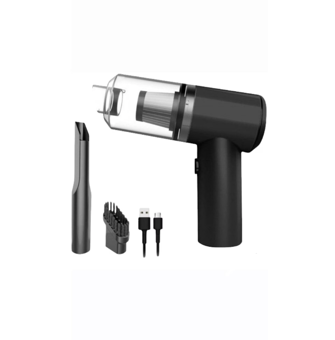 Aspirator auto Fara fir 2in1 120 W Lumina LED Negru