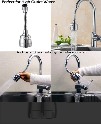 Extensie flexibilă pentru robinet, cu rotație 360° și filtru de apă
