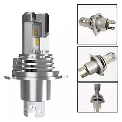 Set 2 Lampi LED M3 H4 cu doua faze putere 55W temperatura 6500K lumina alba