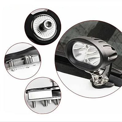 Set 2 x Suport Capota FICSI pentru fixare LED BAR / proiectoare capota universal dreptunghiular