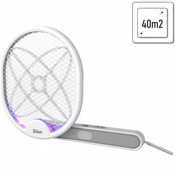 Paleta electrica anti-insecte Zilan Alba, 2800 Volti, lampa cu LED