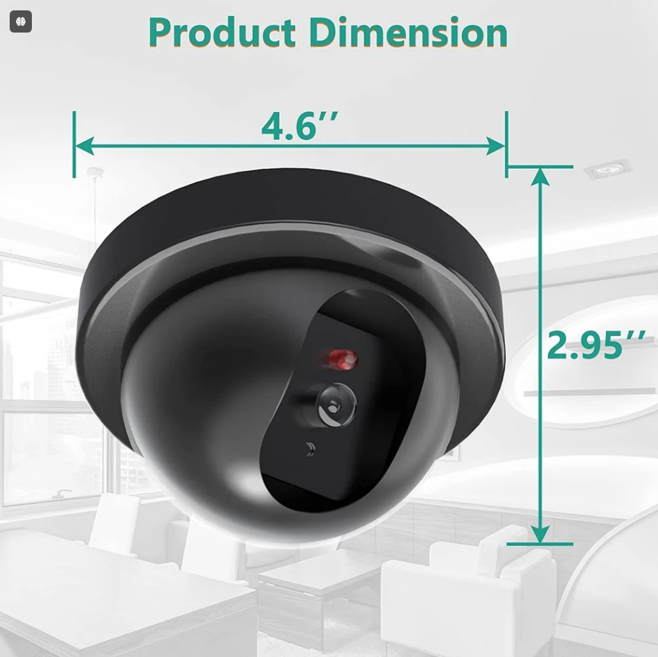 Camera supraveghere video FALSA interior-exterior cu led indicator rosu