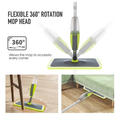 Mop cu rezervor incorporat, cu laveta absorbanta si microfibra