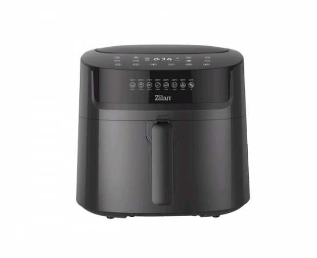 Friteuza cu aer cald Zilan ZLN7999 Negru, putere 1800 W, ecran digital, panou cu comenzi tactile