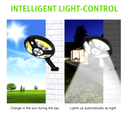 Lampa Solara Rotunda 120LED 1288B SMD 3 Moduri Iluminare + Senzor