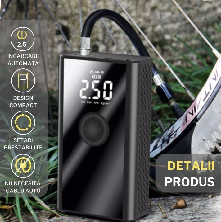 Compresor auto portabil 2 in1 DQ555 4000mAh