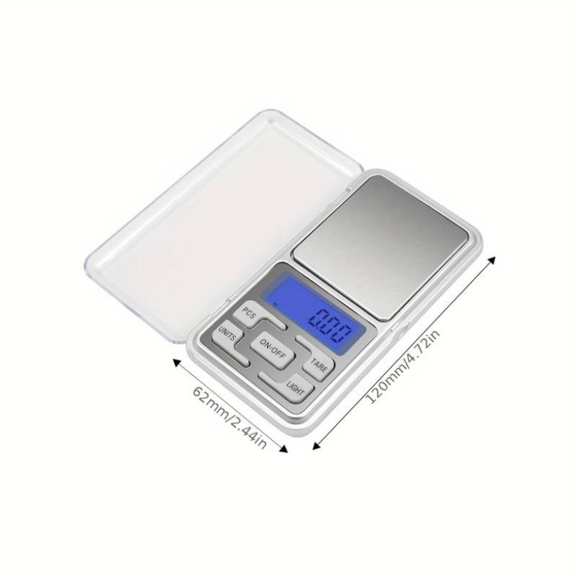 CANTAR DIGITAL PRECIZIE 0.1G, CAPACITATE 500GR, ECRAN LCD, ILUMINAT ALBASTRU.