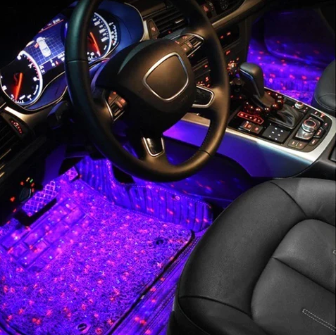 Benzi Ambientale 9LED Auto 8 Culori Telecomanda