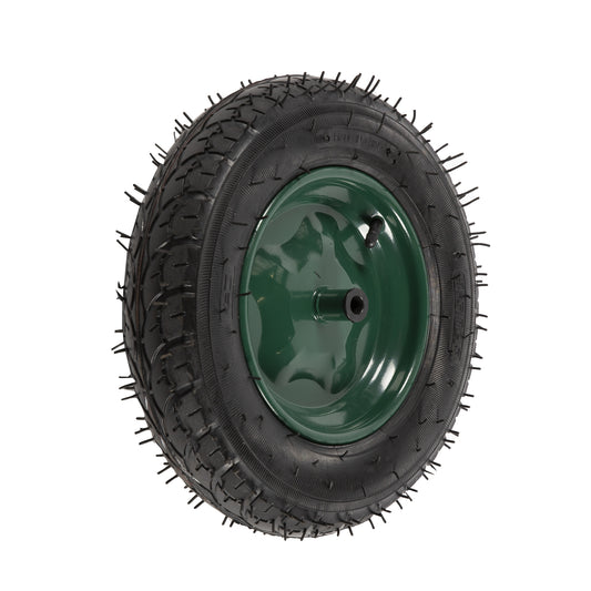 Roata verde 350-8 pentru ax mic (camera)