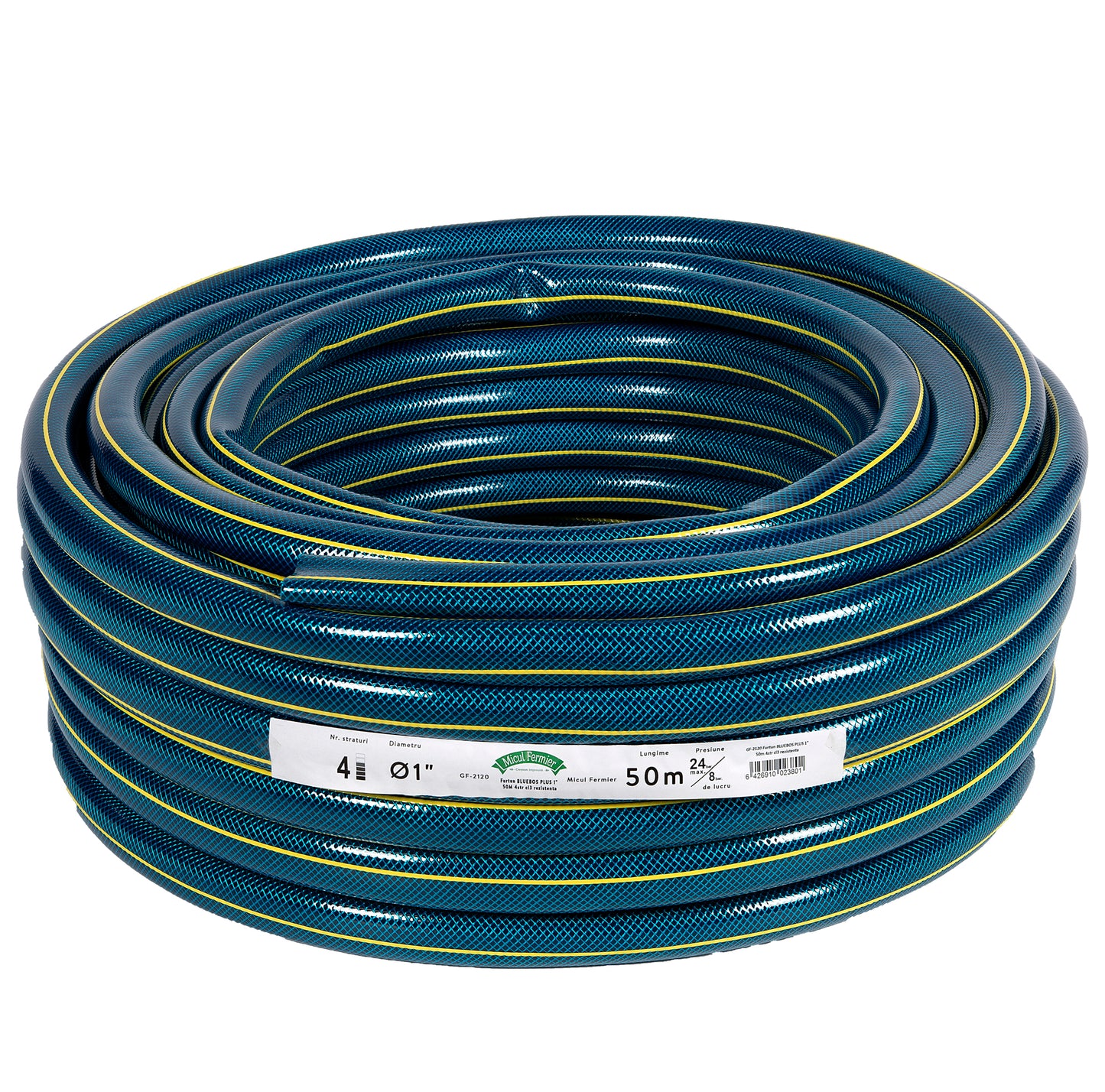 Furtun BLUEBOS PLUS 1" 50m 4 straturi clasa 3 rezistenta