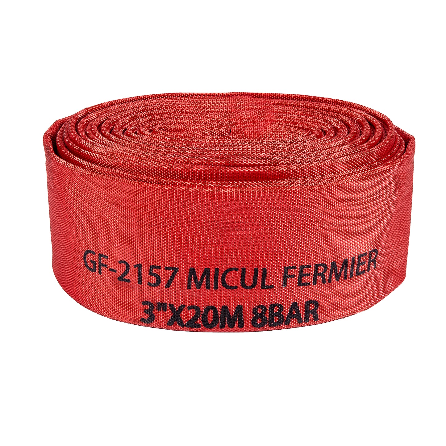 Furtun pompier 3" 20m 8bar fara capete ROSU