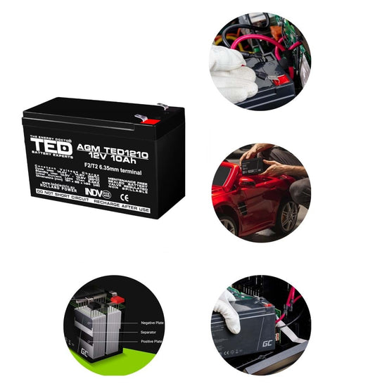 Acumulator AGM VRLA 12V 10AH dimensiuni 151mm x 65mm x h 95mm F2