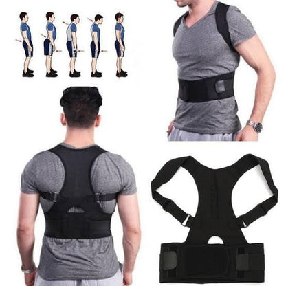 SET PROMO 1+1 CORSET MAGNETIC PENTRU CORECTAREA POZITIEI SPATELUI + Genunchiera elastica ajustabila, Orteza genunchi cu bretele elastice, bandaj pentru genunchi cu compresie respirabila
