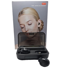 Casti Bluetooth, Wireless, Negru, 3 LED LCD Ecran digital