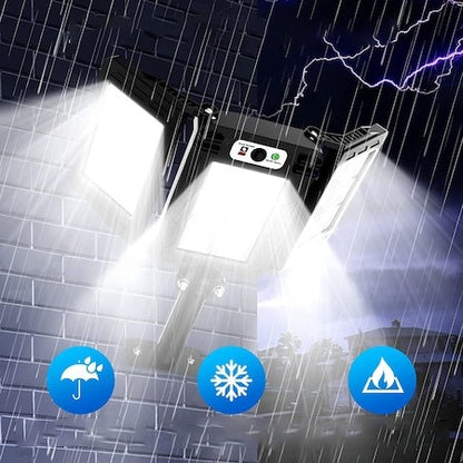 Lampa solara tripla cu Smart Sensor si telecomanda