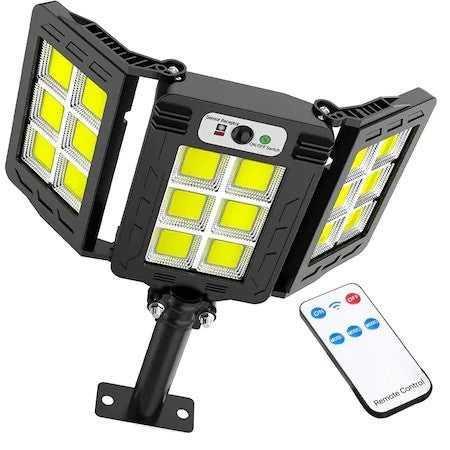 Lampa solara tripla cu Smart Sensor si telecomanda