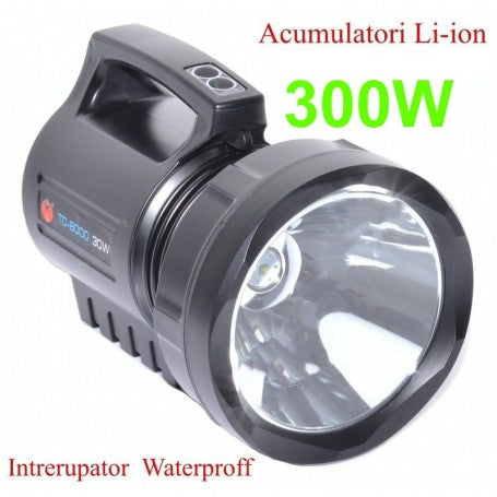 Lanterna profesionala TD8000, LED CREE 30 W 700 metri Acumulator