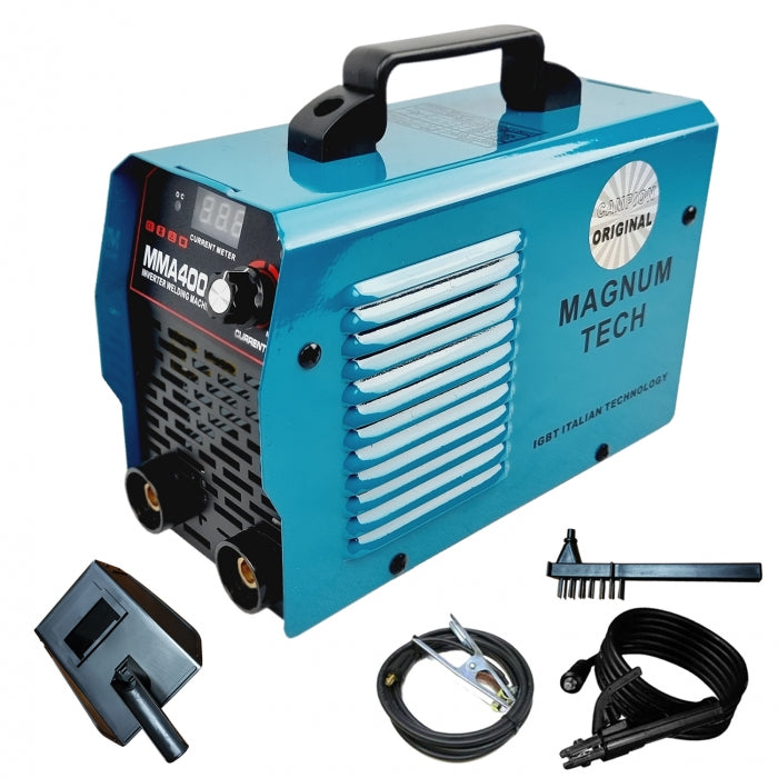 Aparat de sudura, invertor, MAGNUM TECH MMA400, 400A, cablu 3m, afisaj digital, Model Nou, Italy