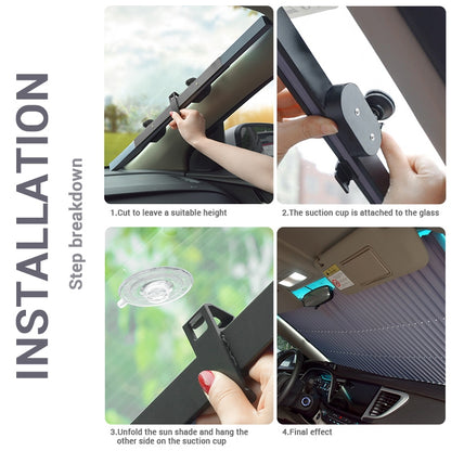 COPERTINA PARASOLAR AUTO IMPOTRIVA RAZELOR UV, FIXARE PRIN VENTUZE