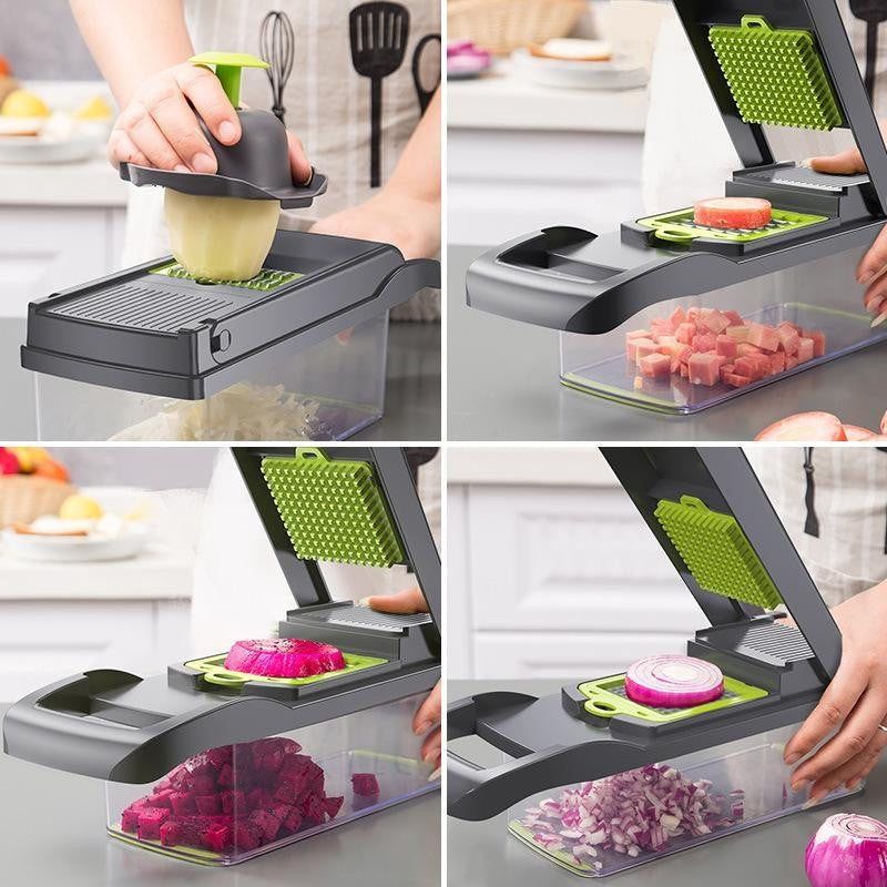 RAZATOARE MULTIFUNCTIONALA PENTRU LEGUME CU 7 ACCESORII INTERSCHIMBABILE