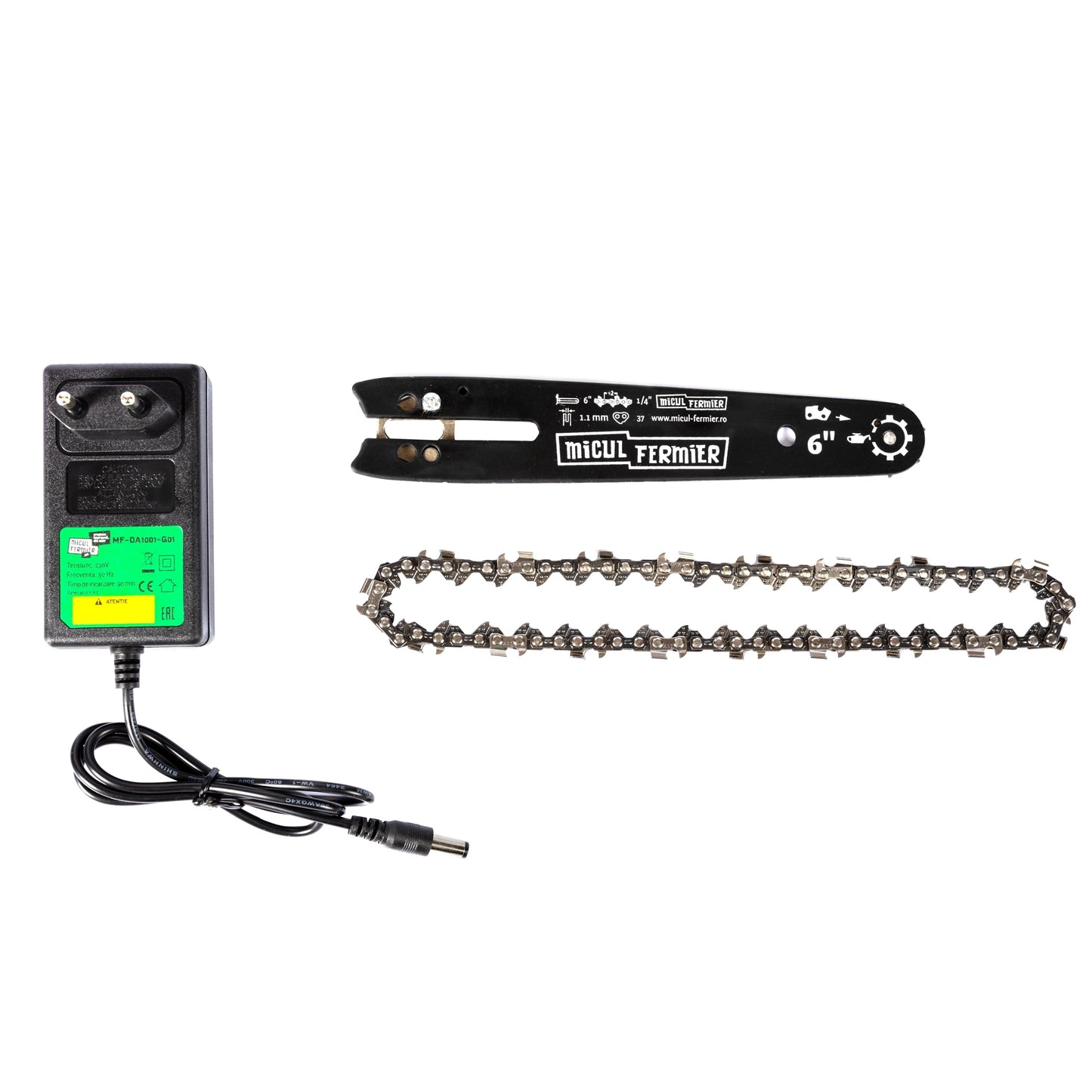 Mini drujba 20V, cu doua lame 6'' si 8'', doua lanturi