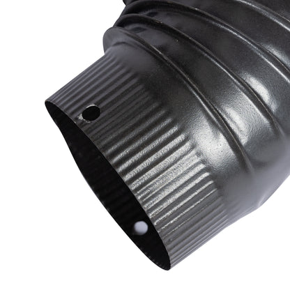 Cot pentru soba pe lemne, 90˚, 130mm, Gri mat