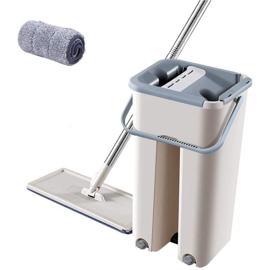 Mop plat Smart Flat, cu găleată dublă și sistem de spălare-stoarcere
