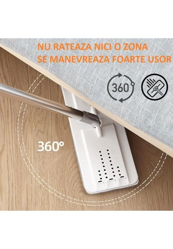 Mop plat Smart Flat, cu găleată dublă și sistem de spălare-stoarcere