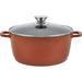 Cratita aluminiu, ceramica, capac din sticla, 36cm,13 l