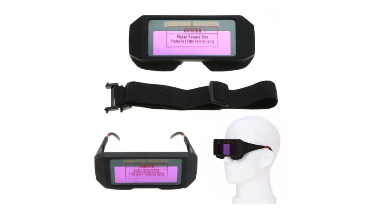 Ochelari de protectie sudura cu display LCD, cristale lichide auto-intunecare + CUREA PRINDERE CAP CADOU