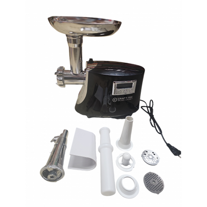 Masina de tocat carne electrica cu afisaj digital , Negru , Craft-Tec MX118