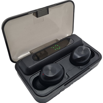 Casti Bluetooth, Wireless, Negru, 3 LED LCD Ecran digital