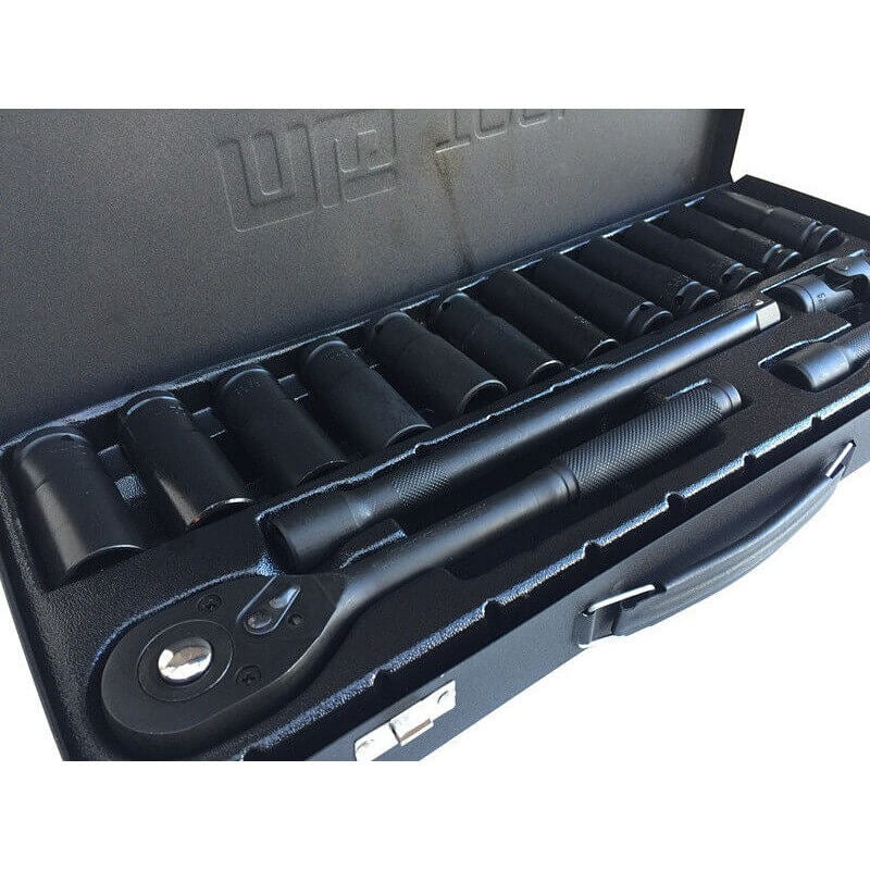 TRUSA PROFESIONALA TUBULARE IMPACT 1/2" 17 PIESE BLACK CHROME