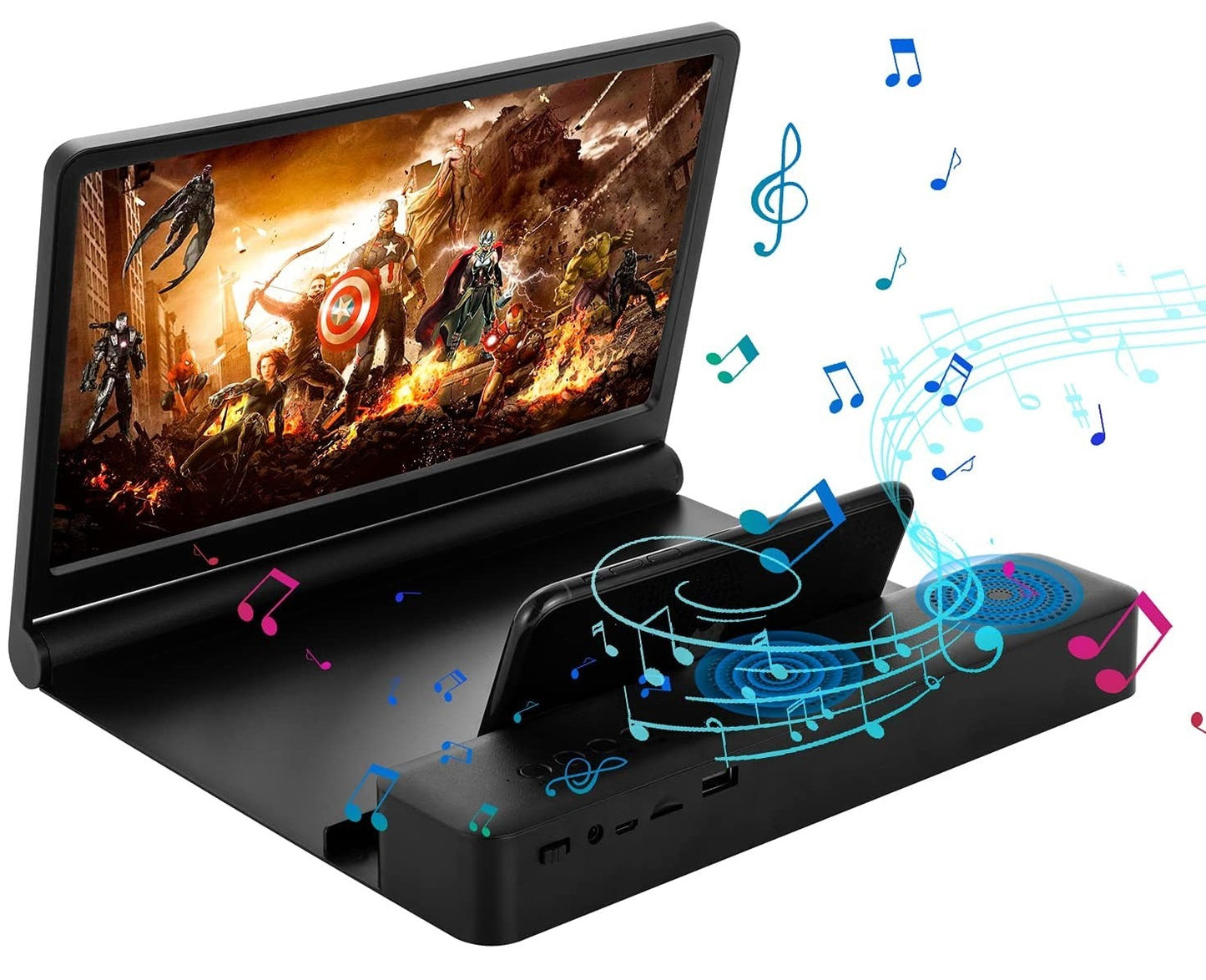 Lupa magnifiere ecran pentru telefon sau tableta cu amplificator audio si bluetooth cu difuzor incorporat