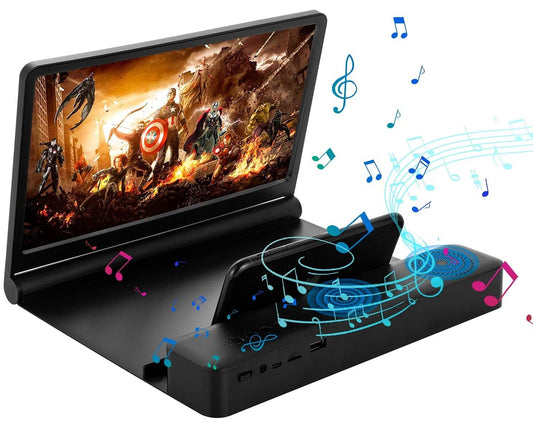 Lupa magnifiere ecran pentru telefon sau tableta cu amplificator audio si bluetooth cu difuzor incorporat