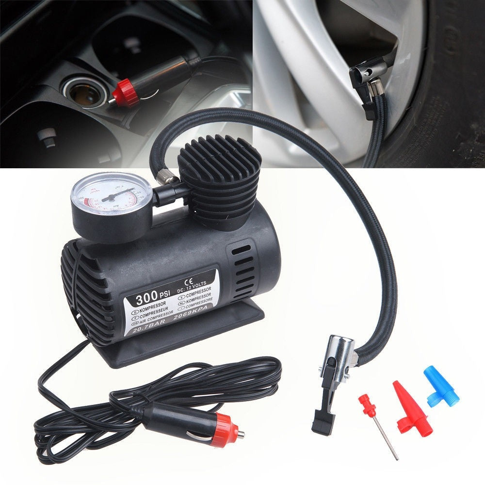 Pachet promotional Compresor auto pentru aer, 12v + aspirator auto vacuum, 12v