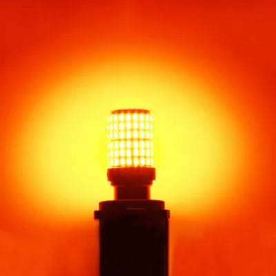 Set 2 Becuri LED GALBEN cu anulator P21W (Pozitii)
