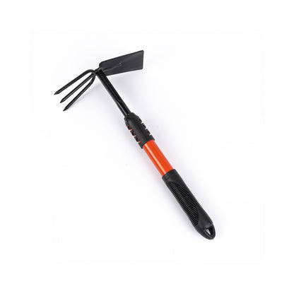 Sapaliga cu cap dublu, lama si 3 colti, fier forjat vopsit, maner ergonomic