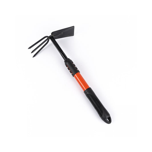 Sapaliga cu cap dublu, lama si 3 colti, fier forjat vopsit, maner ergonomic