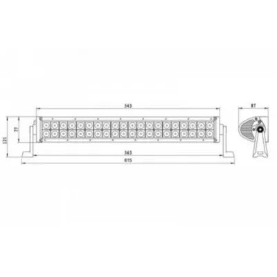 LED Bar Auto 40 LED 120W DREPT Proiector Ajustabil