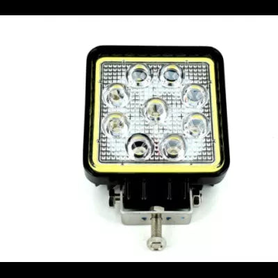 Proiector LED patrat Angel Eyes 9 LED de 27W 12/24V Spot Beam 30° cu angel eyes LW016 AutoCars