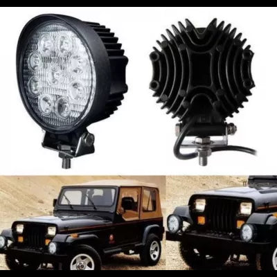 Set 2 Proiector Offroad 9 led 27W ROTUND Auto