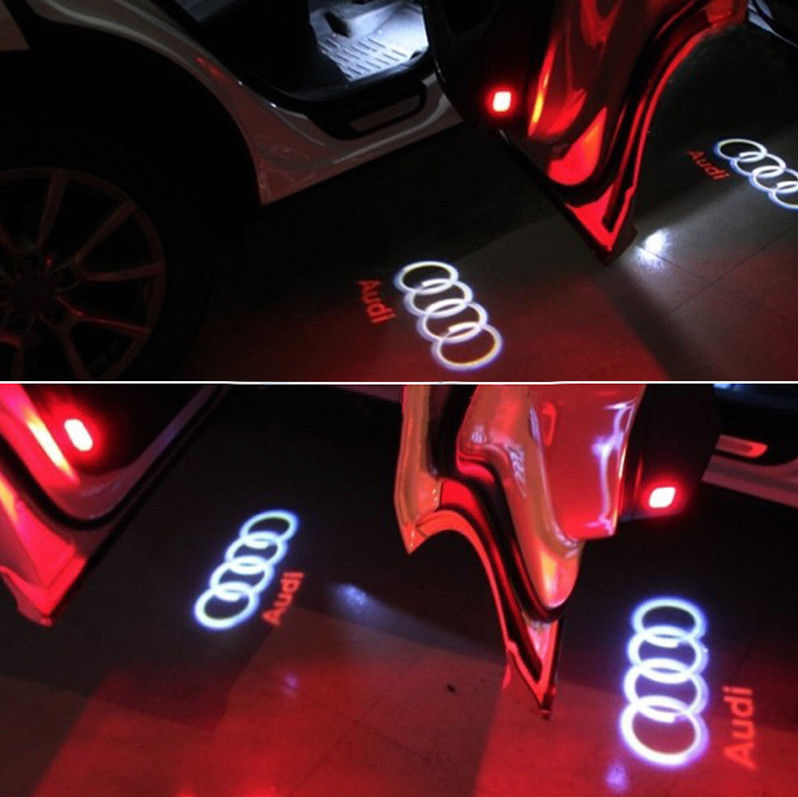 Set 2 Holograme LED cu LOGO AUDI pentru Portiere