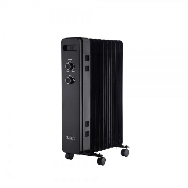 Calorifer electric Zilan ZLN8443 Negru, 9 elemnti, putere 2000W, termostat reglabil