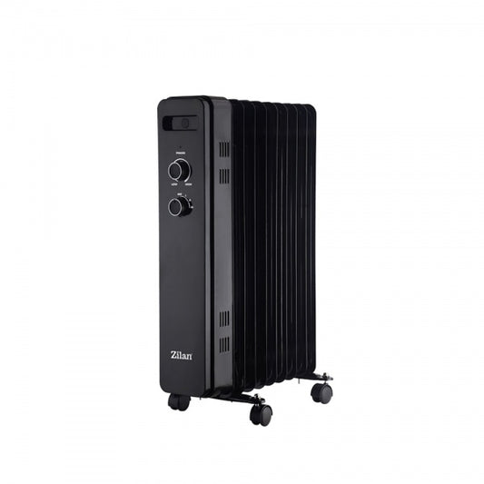 Calorifer electric Zilan ZLN8443 Negru, 9 elemnti, putere 2000W, termostat reglabil
